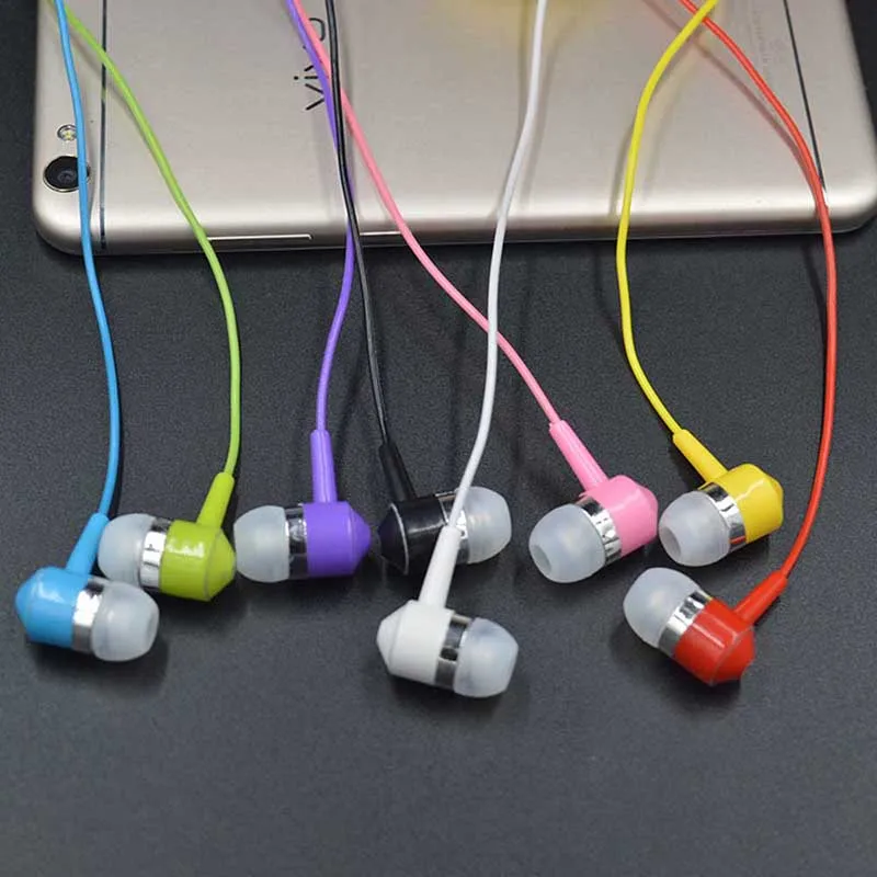 Wired Earbuds Headphones 3.5mm Red 
