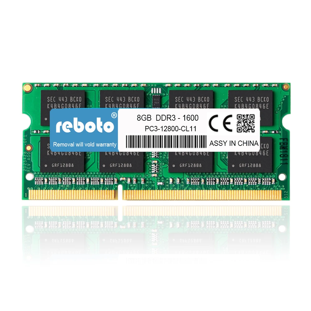 Reboto Brand New Sealed DDR3  4GB 1333MHZ  8gb 1600MHZ  PC3-12800  PC3-10600 Laptop RAM Memory for Laptop RAM Free Shipping