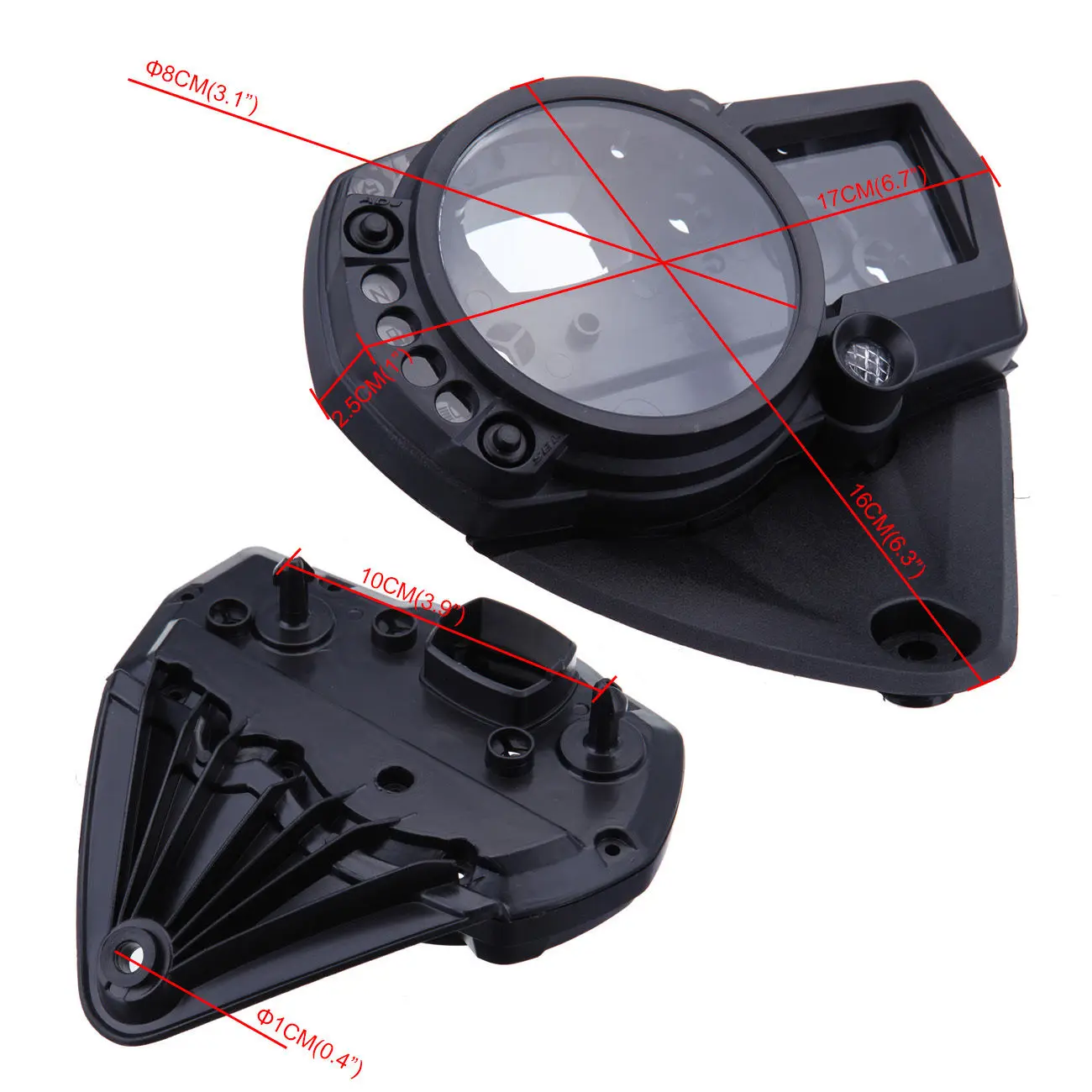 Yibid SpeedoMeter Gauge Case Cover Tachometer ABS Plastic Shell for Suzuki K5 GSXR1000 2005 2006 