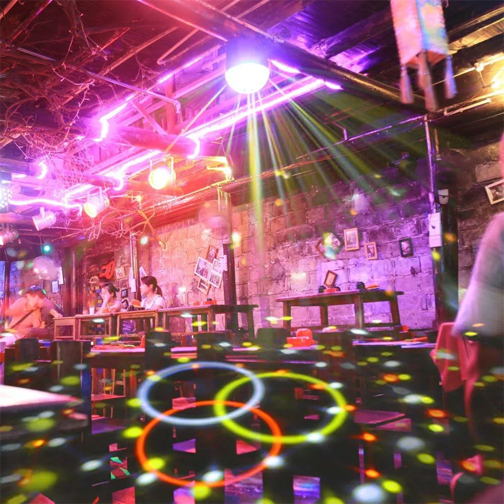 

Disco Ball Lights 9 Colors Sound Activated Crystal Magic Ball Lights DJ Light for Halloween Christmas Bar Karaoke Club Wedding