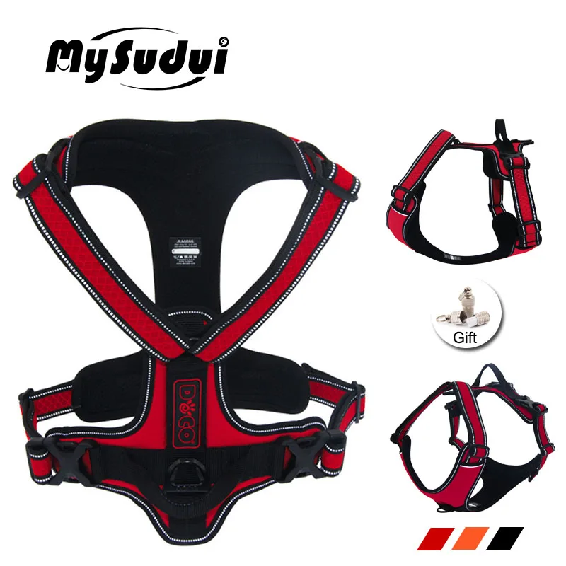 

Breathable Dog Vest Harness Outdoor Soft Harness Dog Xl For Big Dogs Reflective Dog Harness Vest Adjustable Nylon Szelki Dla Psa