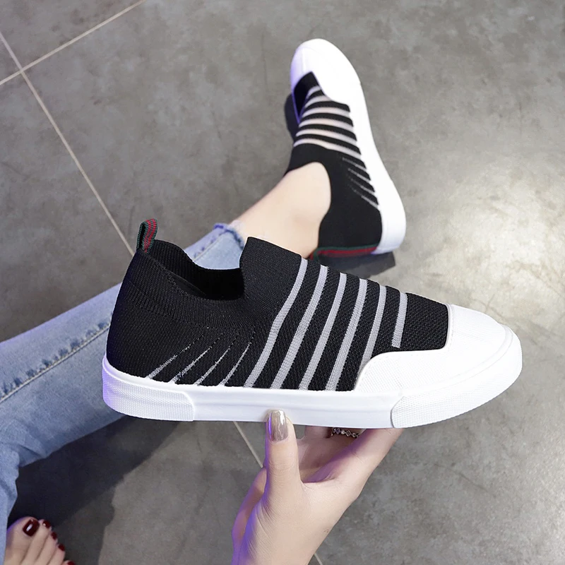 

New Fashion Comfortable Sports Shoes Breathable Slip-On Sports Shoes Platform Sports Shoes Shallow Mouth Mesh Casual Shoes Women