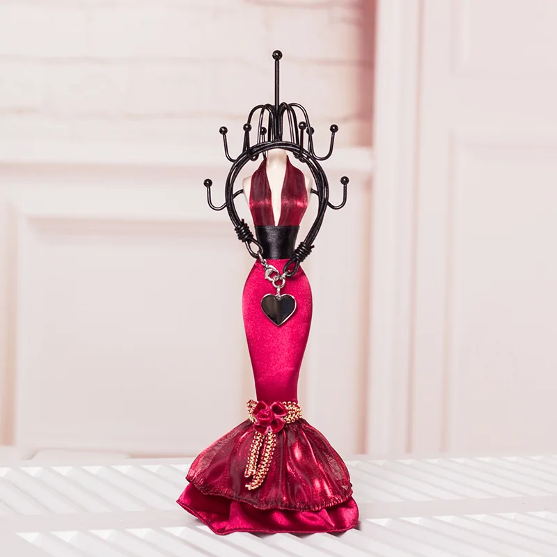  Fashion Jewelry Storage Rack Display Stand Princess Dress Model Earrings Necklace Display Stand Cre