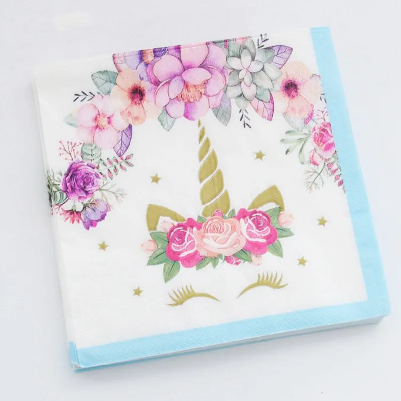 

OLOEY Unicorn Disposable Tableware Disposable Paper Plate Cups Unicorn Birthday Party Decorations Kids Party Supplies Unicornio