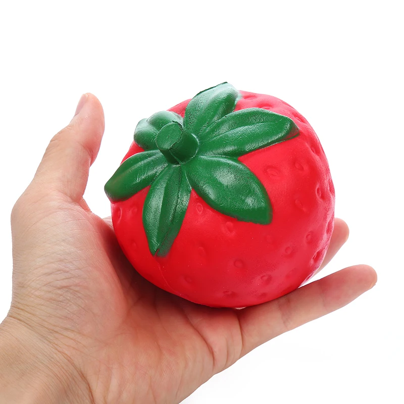 New Arrived 12CM Jumbo Strawberry squishy fruit Super Slow Rising kawaii Squeeze soft  Slow Rising Cream Scented antistress toys