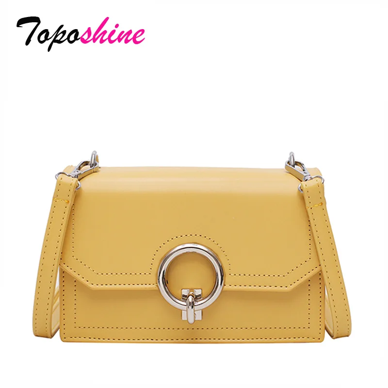 

Toposhine Personality Lock Lock Organ Bag Ladies Small Square Bag New Fashion High Quality Casual Wild Shoulder Messenger Bag