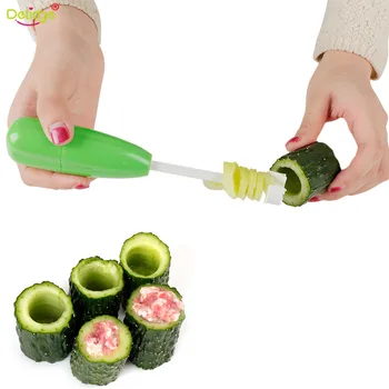 

Vegetable Spiral Cutter Spiralizer Meat Filling Tool Plastic Tomato Eggplant Cutter Kitchen Tool
