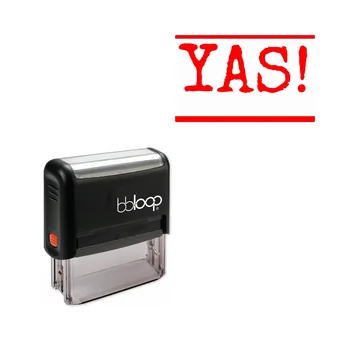 

Bbloop 'YAS!' Self-Inking Office Stamp, Rectangular Typewriter Style