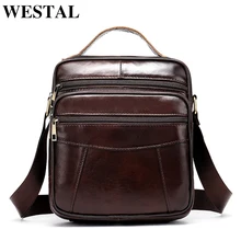WESTAL натуральная кожа сумка Для мужчин плечевой ремень сумка клапаном небольшой Ipad мужской сумки crossbody сумки для Для мужчин дизайн 8318