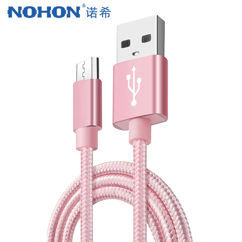 

NOHON Micro USB Data Charger Cable For Samsung Galaxy S7 6 For Huawei Xiaomi Android Mobile Phone Fast Charging Nylon Data Cord