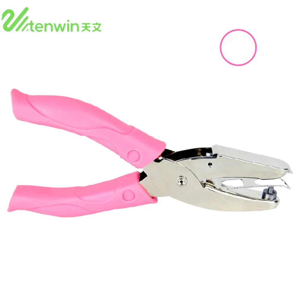 

TENWIN DIY Puncher Hand Paper Card Cutter Single Hole Punch Metal Kids Handmade Craft Office Home School office Binding Supplies