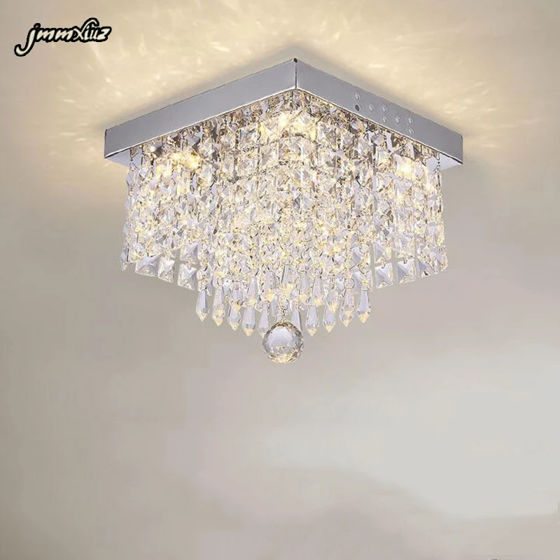Jmmxiuz Led потолочные светильники хрустальные квадратные для аллеи лестницы холла