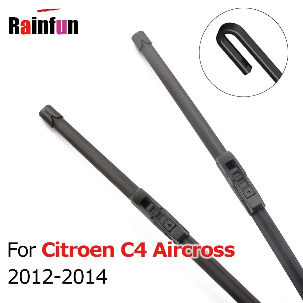 

RAINFUN Car Front Wiper Blade for Citroen C4 Aircross 2012 2013 2014 High Quality Windscreen Wipers 24 & 21 inches 2pcs a set