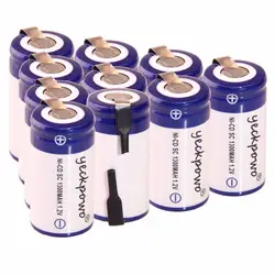 Yeckpowo 10 шт. SC 1300 мАч 1,2 в никель кадмиевая батарея аккумуляторная батарея электроинструменты 4,25 см * 2,2 см электрические отвертки элементы