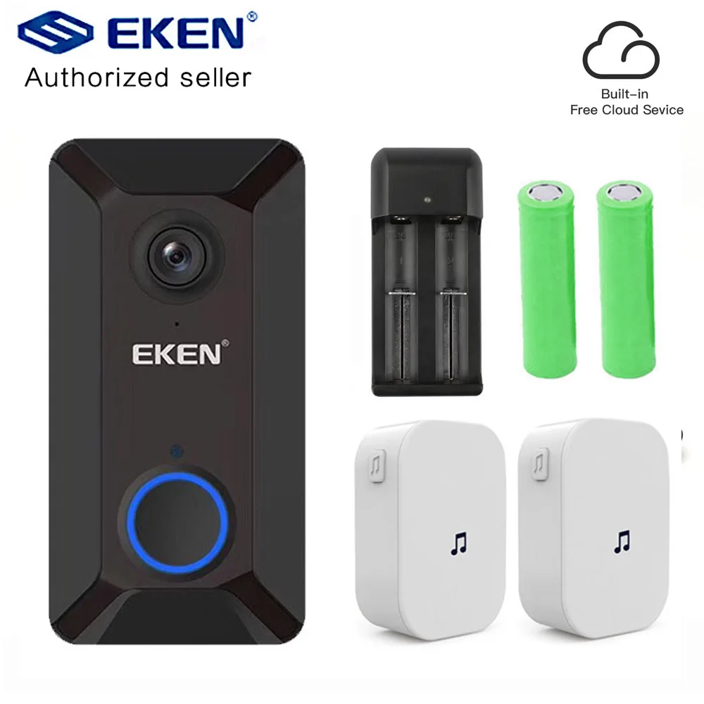 

EKEN V6 Doorbell camera 720P Smart Wireless door bell camera with Cloud storage ip waterproof home ding dong security house bell