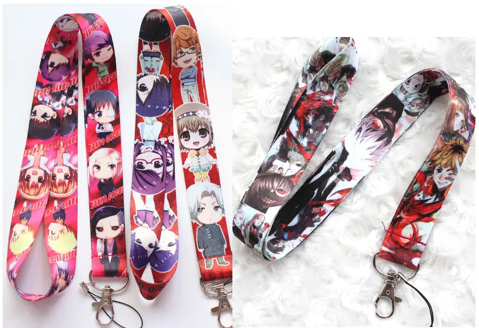 

high quality one Kingdom Hearts Tokyo Ghoul Death Note Zelda Key chains Lanyard ID Badge Holders Phone Neck Straps #627