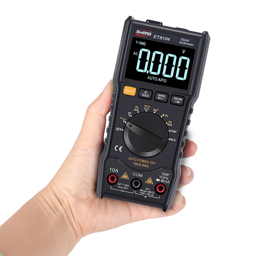 

True RMS Digital Multimeter LCD Color Screen NCV Voltmeter Ammeter Duty Ratio Capacitor Tester ESR Tester Temperature Meter