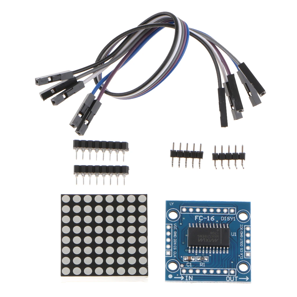 MAX7219 8x8 Dot Matrix LED Display Module MCU Control DIY Kit