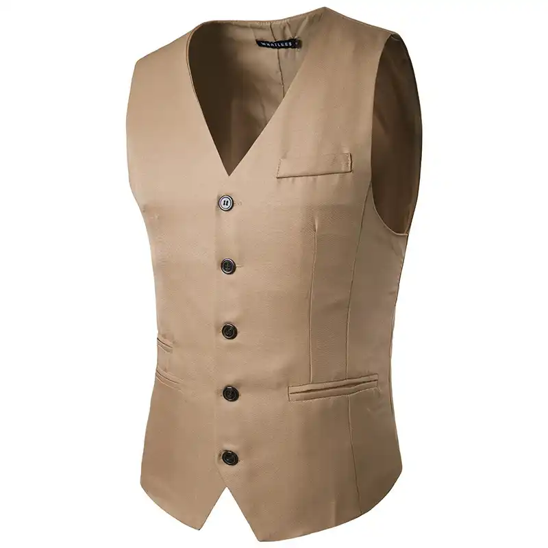 Spring Suit Vest Men Gilet Homme 2017 Brand New Design Single Breasted
