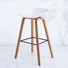 Популярный современный классический дизайн, твердый деревянный пластиковый барный стул, модный креативный деревянный барный стул, табурет, мебель, красивый табурет 1 шт