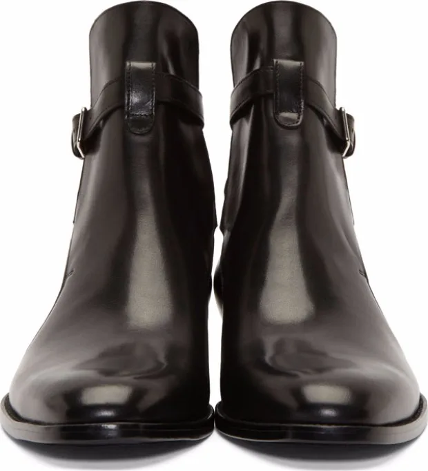 WPG Europe style leopard High heels Chelsea boots black Brown Winter men's shoes Men's Scrub leather shoes High quality