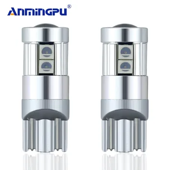 

ANMINGPU 2pcs T10 LED Bulbs White 168 501 W5W LED Lamp T10 Wedge 3030 5SMD Interior Lights 12V 6000K Red Amber yellow Ice Blue