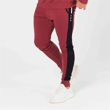 

2019 Spring new mens cotton Sweatpants gyms Fitness workout solid trousers male Casual fashion Pencil Pants Joggers sportswear