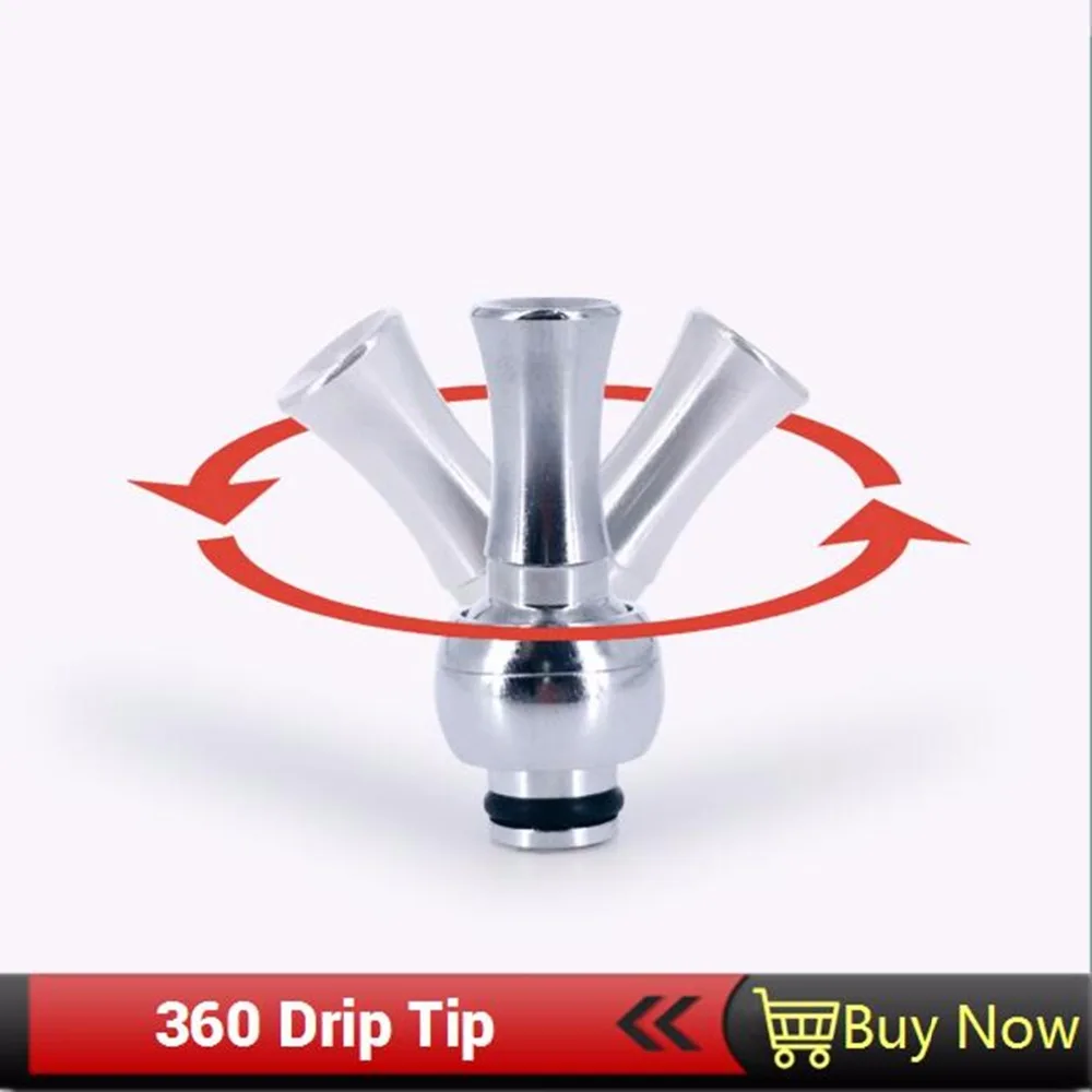 

Veeape Rotating 360 Degree eGo Metal Drip Tip 510 Detachable Drip tip with Heat Insulation slug 510Atomizer Electronic Cigarette