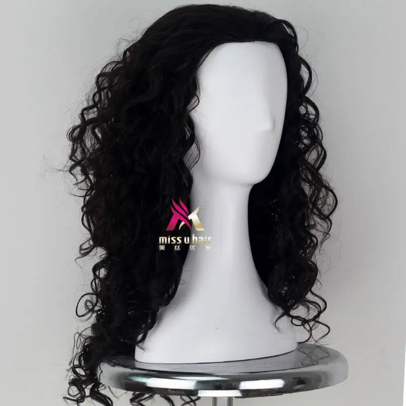 Fraulein U Haar Synthetic Manner Erwachsener Mittel Lange Lockige Dunkelbraune Haare Prestyled Halloween Cosplay Volle Perucke Wig Full Wig Wigwig Dark Brown Aliexpress