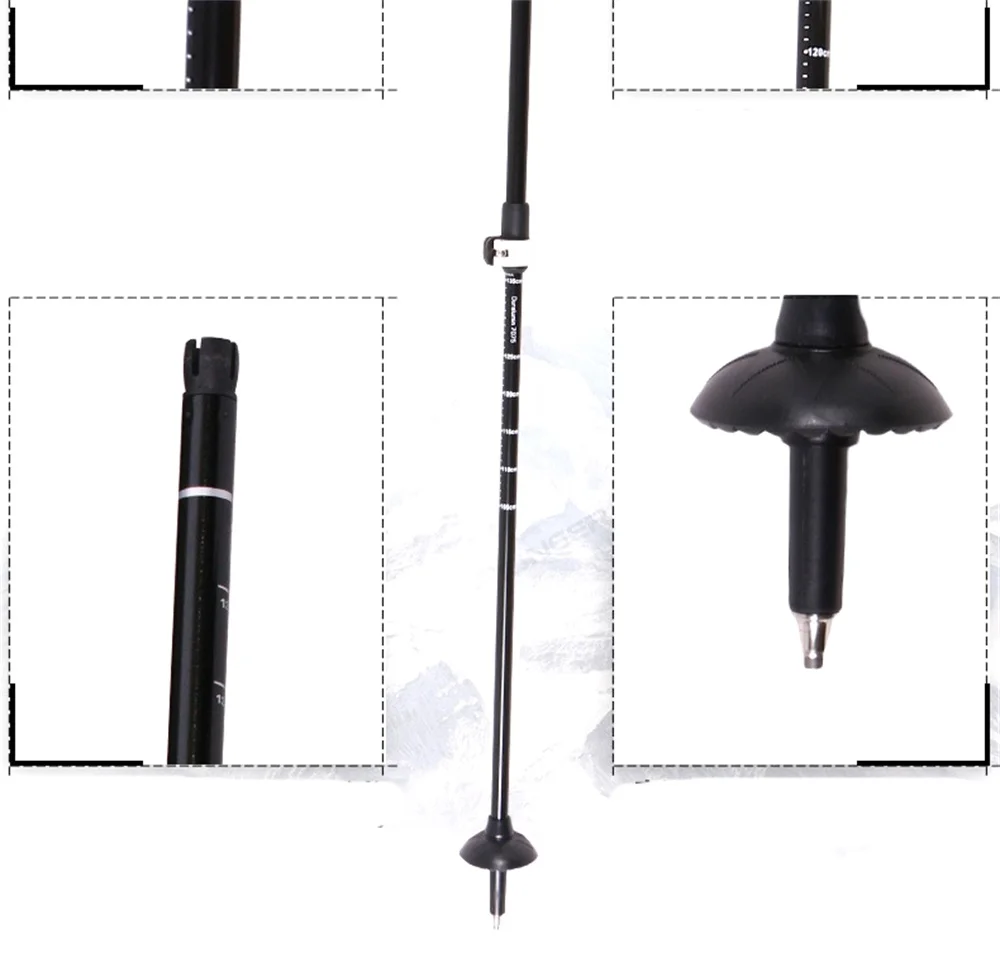 SPORTSHUB 1 шт., лыжные палки из алюминиевого сплава, 3-секционная палка для пеших прогулок, альпеншток, скалолазание, трость, треккинг, палка, трость, SES0045