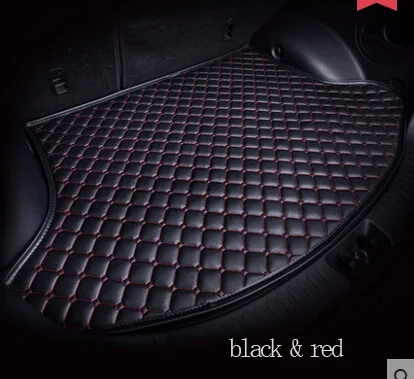 Автомобильные аксессуары на заказ, подходят для багажника автомобиля, коврик для hyundai ix25 ix35 Elantra Sonata Solaris Tucson verna Veloster, для путешествий, нескользящий - Название цвета: black and red