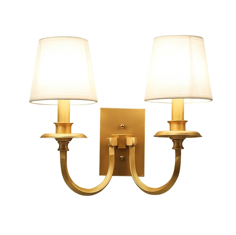 

Denmark Design Brass Chandelier with Fabric Shade / 32cm Height