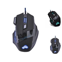 Новое поступление 5500 точек светодиодный дюйм LED оптическая USB Gaming мышь световой проводной 7/6 Кнопка Gamer портативных ПК компьютер мыши Компьютерные