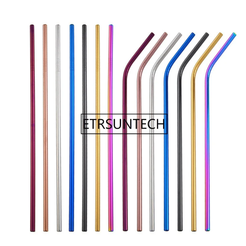 100set-lot-Eco-Friendly-Reusable-Straw-304-Stainless-Steel-Straw-Metal-Smoothies-Drinking-Straws-Set-with