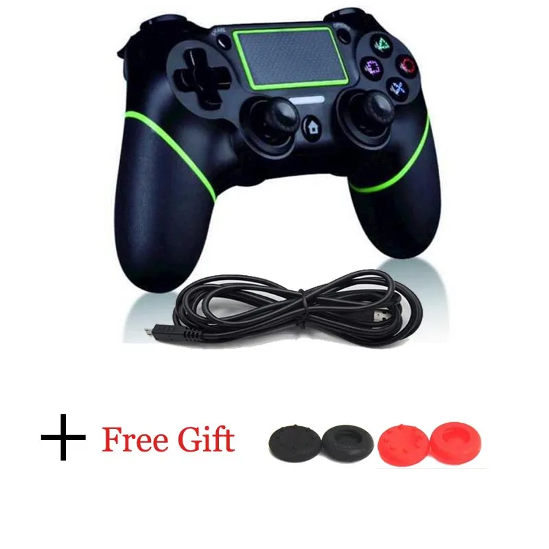 

MYOHYA New Hot sale Wireless bluetooth Game controller for PS4 Controller Joystick Gamepads for PlayStation 4+4 Silicone Caps