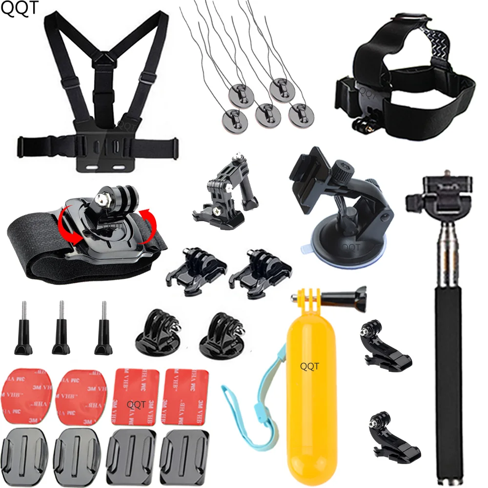 

QQT for gopro hero 7 6 5 accessory set for SJCAM for millet for Yi 4K for compatible sports camera
