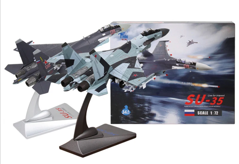 Коллекционные 35 см детские игрушки 1/72 Su35 самолет истребитель Su-35 России самолет сплава видимости двигателя Air Force модели вентиляторов подарок