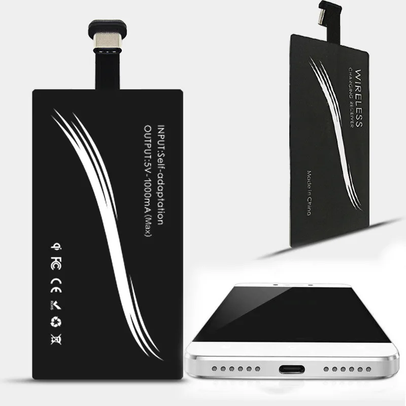 Карта беспроводного приемника GEUMXL Type C для зарядного устройства Qi Xiaomi mi5 mi5s Plus mi4c