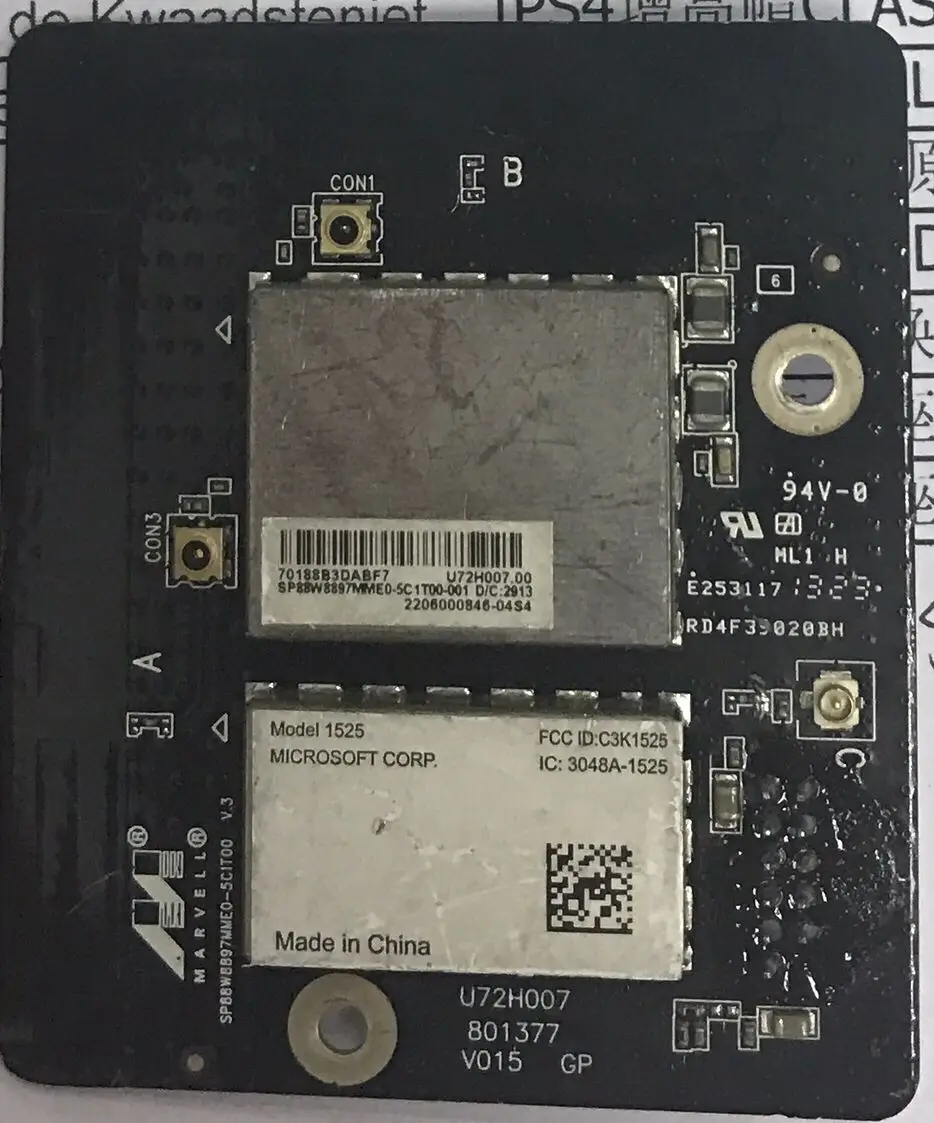 

10pcs/lot Original refurbished Repair part Bluetooth Wireless WIFI Card Module board 1525 pcb Replacement for xboxone