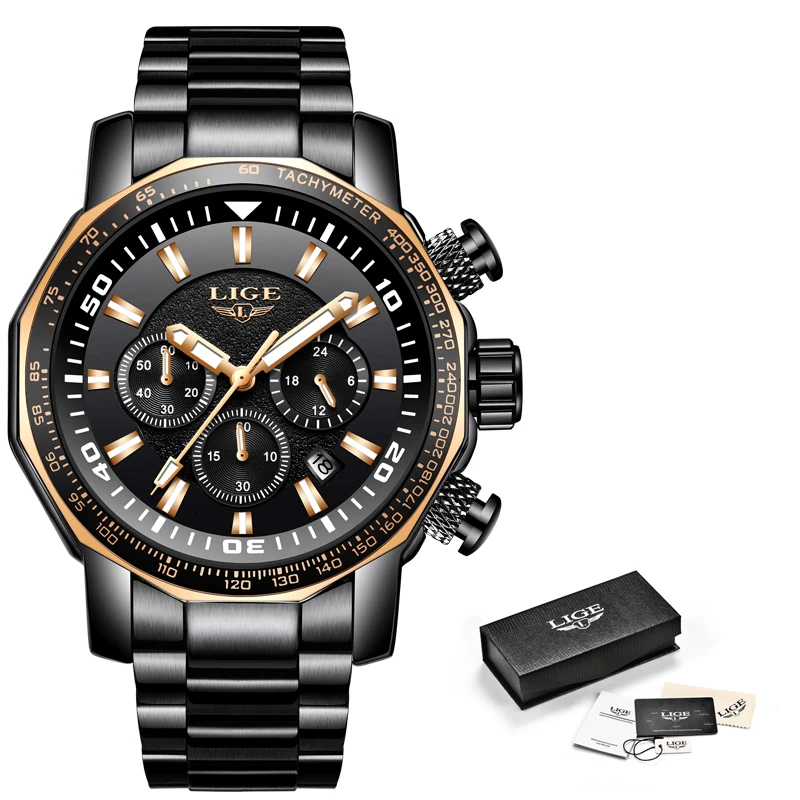 Relogio Masculino Men Watch LIGE Top Brand Luxury Fashion Quartz Clock Men's Business Waterproof Big Dial Military Sport Watches Relogio Masculino Men Watch LIGE Top Brand Luxury Fashion Quartz Clock Men's Business Waterproof Big Dial Military Sport Watches