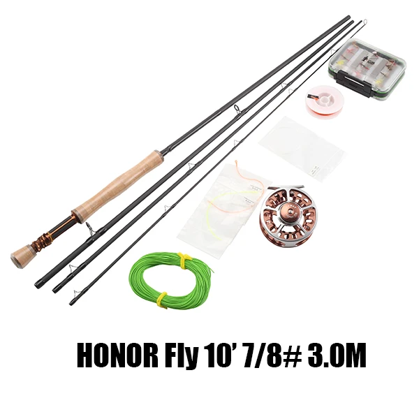 SeaKnight MAXWAY Fly Rod Combo Honor 8' 9' 10' 2,4 М 2,7 М 3,0 м нахлыстовая Удочка полностью Металлическая муха катушка приманка коробка речная Рыболовная Снасть - Цвет: 3.0M