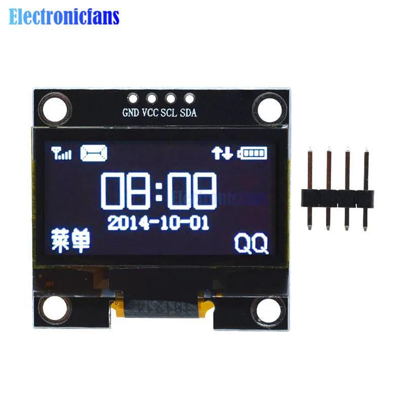 4PIN 1," 1,3 дюймов IIC IEC серийный 128x64 SSH1106 OLED ЖК-дисплей белый/синий экран модуль для Arduino 12864 плата с ЖК-экраном