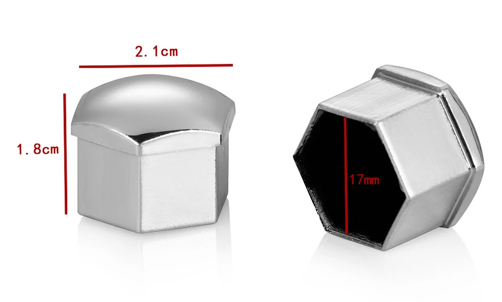 20 шт./лот болт для колес, Центральная гайка, колпачки 321601173A для Audi A4 Q5 Golf Skoda SEAT с 17 мм шестигранным болтом