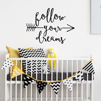 

Arrow vinyl Wall sticker Follow Your Dreams Inspirational Quote Wall Decal Boho Bedroom living room Decor Tribal Wall Art G369