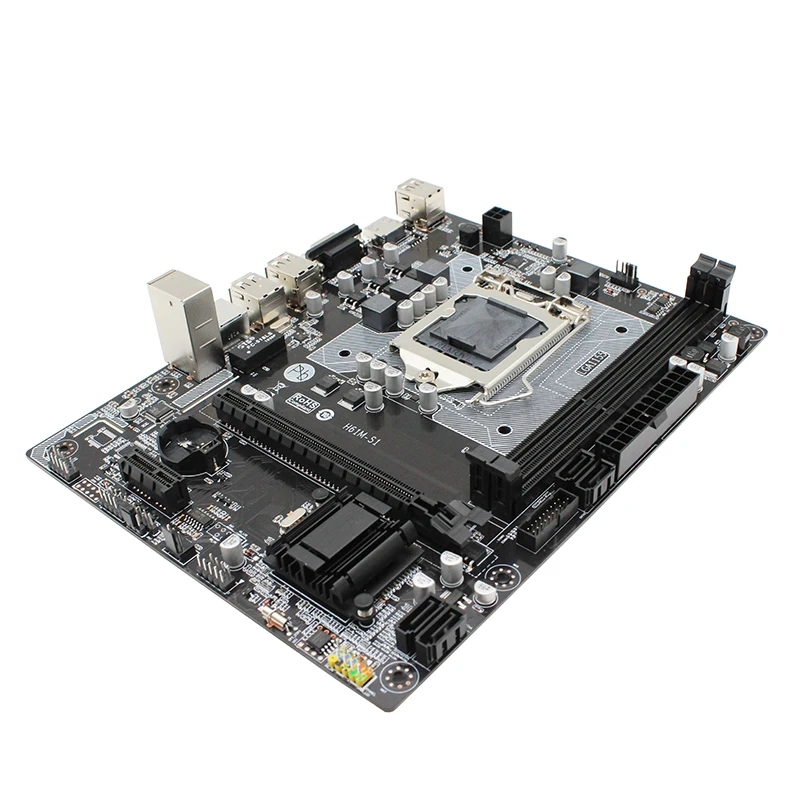 الأصلي ل H61 H61M-S1 LGA 1155 سطح اللوحة المقبس 1155 DDR3 ميكو-ATX إنتل كور 2/3 i3/i5 /i7 الرسومات المتكاملة