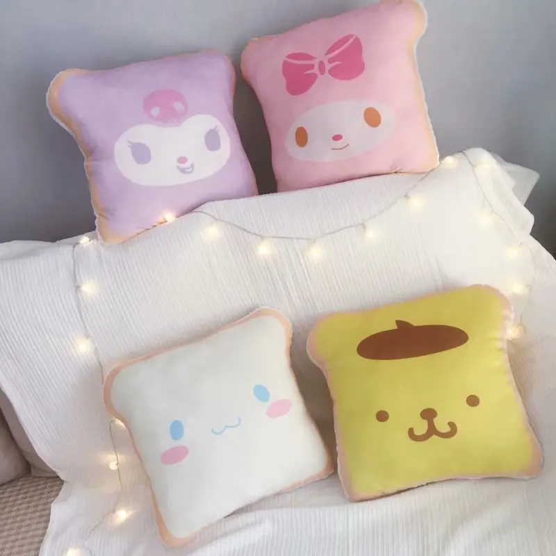 Милая плюшевая игрушка kuromi melody Cinnamoroll pom purin тостов подушка мягкая подарок на день