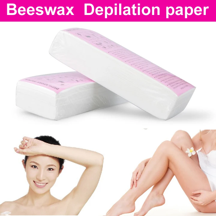 100 Pcs Hair Removal Depilatory Paper Nonwoven Epilator Wax Strip Paper