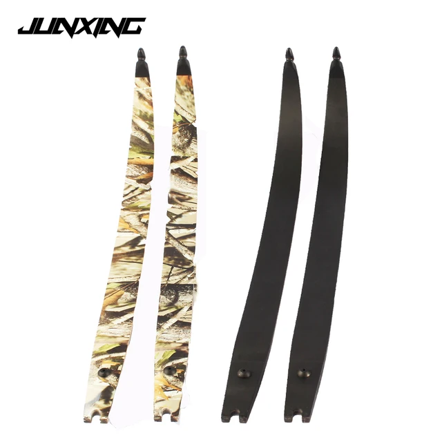  US $76.99 Pair 60Lbs Recurve Limbs Black Camo F166 Outdoor Archery Shooting Hunting