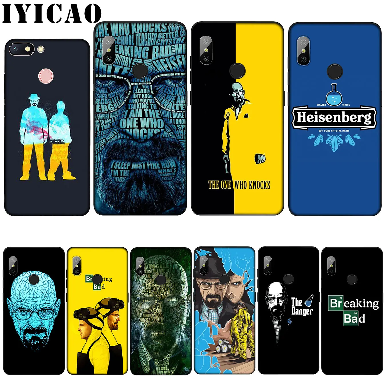 

IYICAO Breaking Bad Head Soft Silicone Case for Xiaomi Mi 9 8 A2 Lite A1 6 pocophone f1 MAX 3 mi9 mi8 mia2