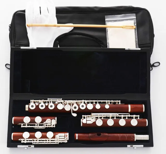 NEW Professional Rose Wooden Flute C&B&Flat B Foot 3 FOOT FLUTE Pro